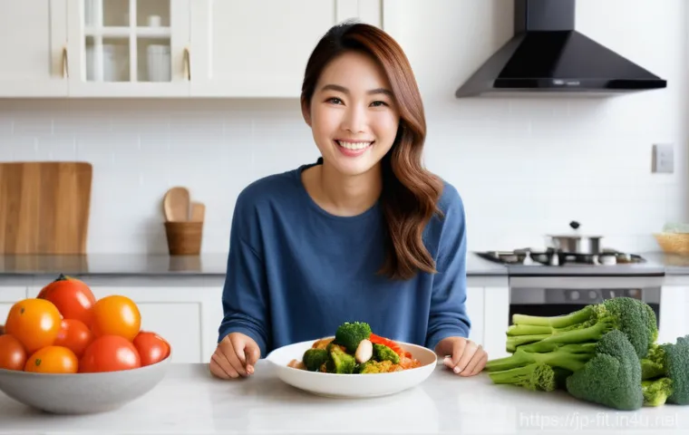 헬스트레이너와 영양 코칭 - **Prompt:** A young Japanese woman in her late 20s to early 30s, wearing modest and stylish athletic...